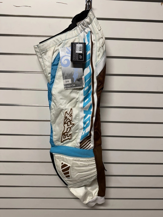 Fox Racing Girls 180 Motocross Brown/Blue Racepants 3/4