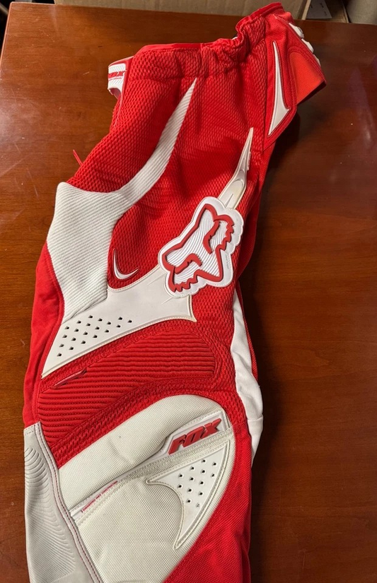 Fox Racing Pants Airline Red and White Size 32