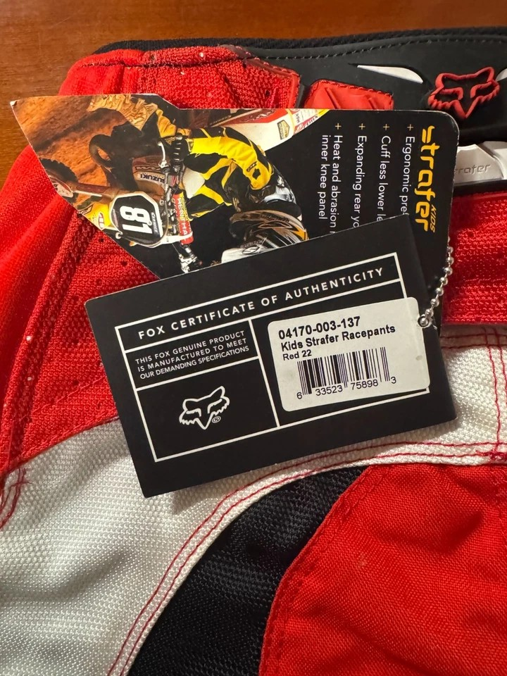 Fox Racing Size 22 Motocross Kids Race Pants