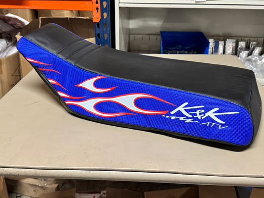 K&K 88-89 250R Blue Flame Seat Cover