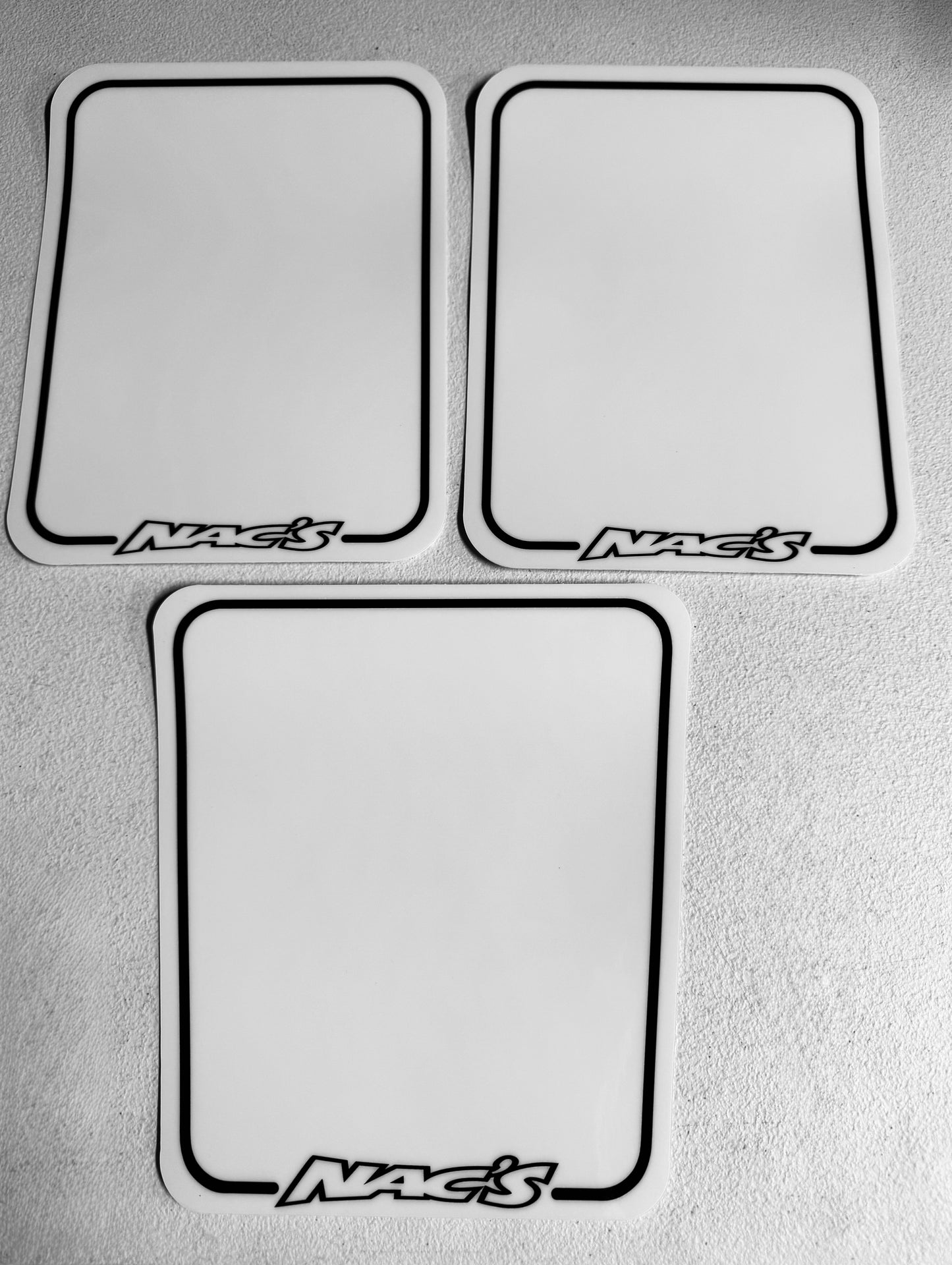 Nac's Number Plates (various colors)